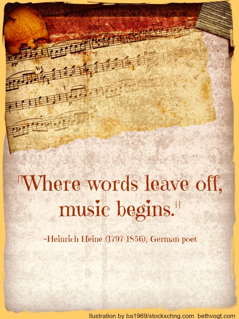Words and music Heine quote 1.24.14
